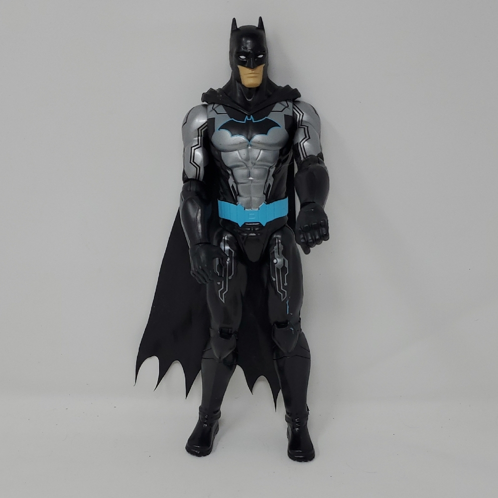 DC Comics BATMAN 12"  Action Figure with Black and Silver Armor Poseable
